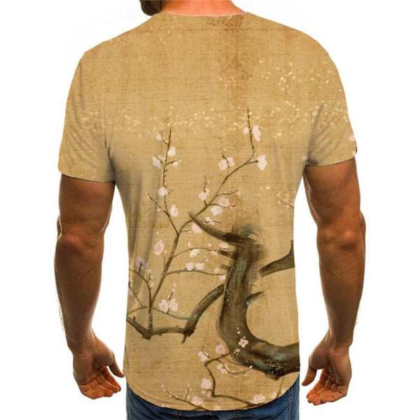 
Cherry Blossoms T-shirt Men Romantic Shirt Print Love Funny T shirts Painting Tshirts Casual
                