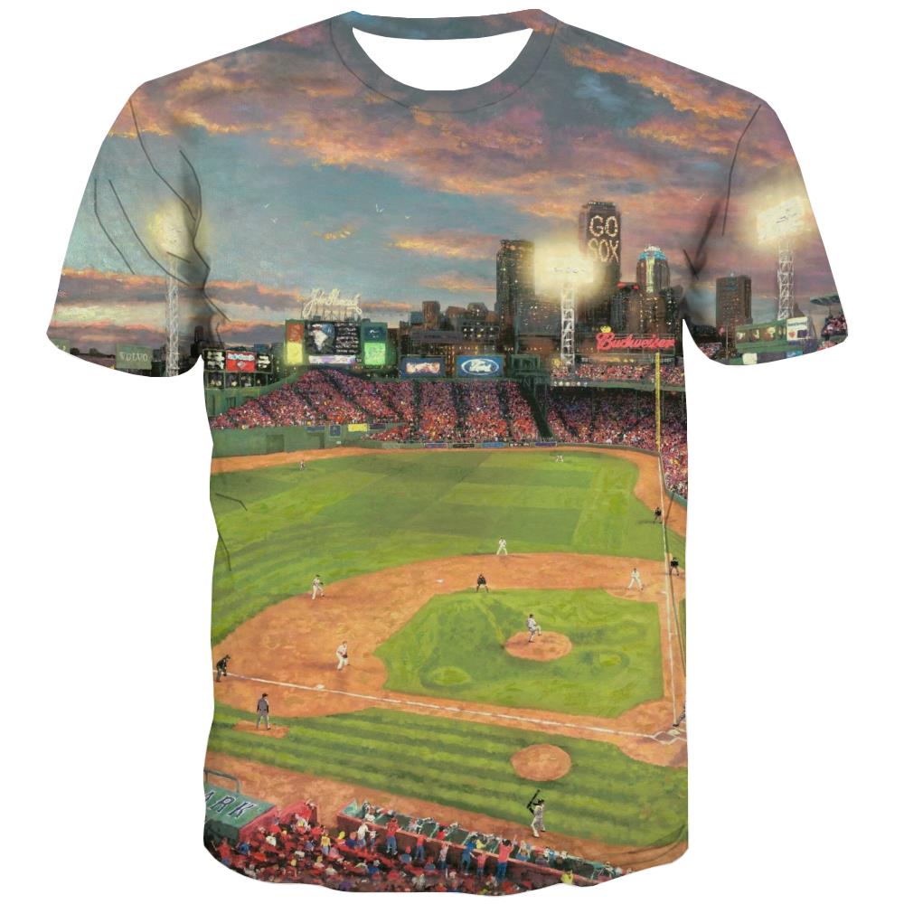 Baseball T shirts Men Stadium Tshirt Anime Game T-shirts 3d White T shirts Funny