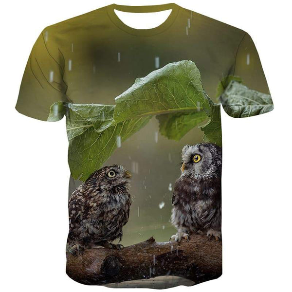 Owl T shirts Men Animal T-shirts 3d Lovely T-shirts Graphic Harajuku Tshirts Novelty Street Tshirts Cool - KYKU