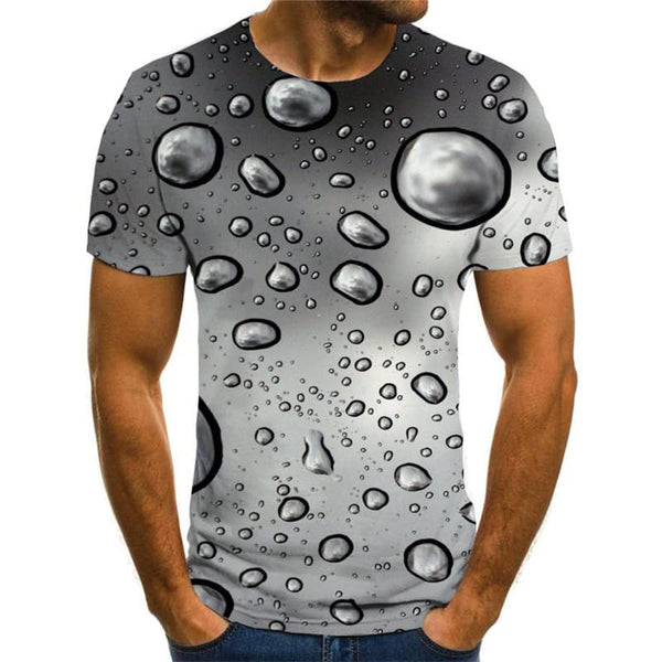 
Raindrop T-shirt Men Retro Funny T shirts Gray Tshirt Printed Art Anime Clothes
                