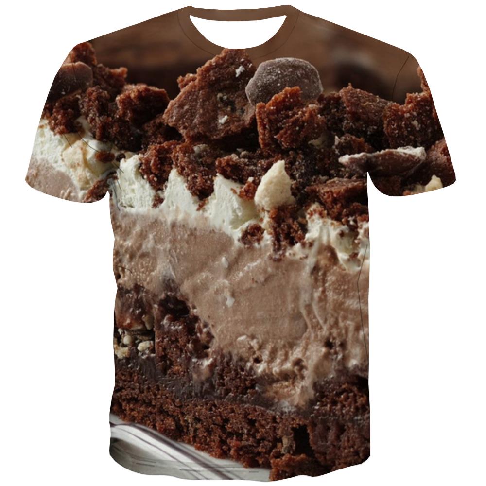 Sweet T-shirt Men Gourmet T shirts Funny Icecream Tshirt Anime Colourful T-shirts 3d