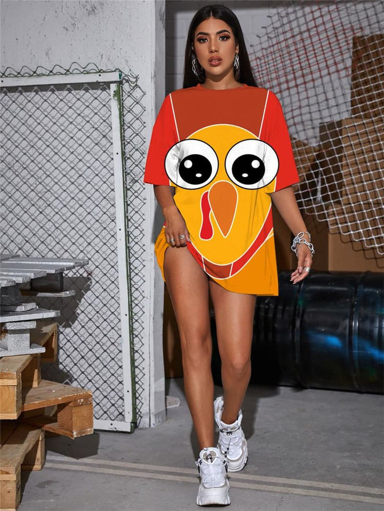 Thanksgiving T-shirt Women Animal Shirt Print Colorful Tshirt Printed Funny T-shirts 3d