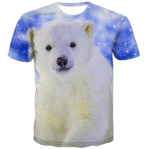 
Bear T-shirt Men Animal Funny T shirts Galaxy Shirt Print Lovely Tshirts Casual
                
