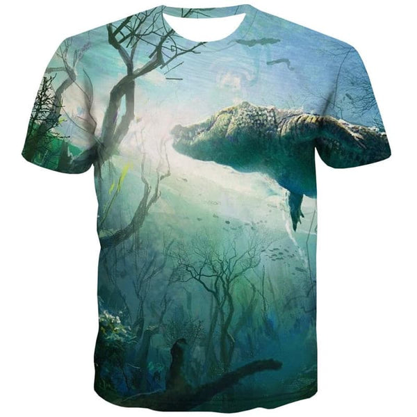 
Crocodile T shirt Men Animal Tshirts Casual Tree Tshirt Printed Ocean Shirt Print
                
