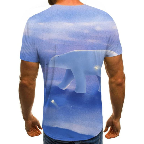 
Bear T-shirt Men Animal Funny T shirts Star Anime Clothes Love Tshirt Printed
                