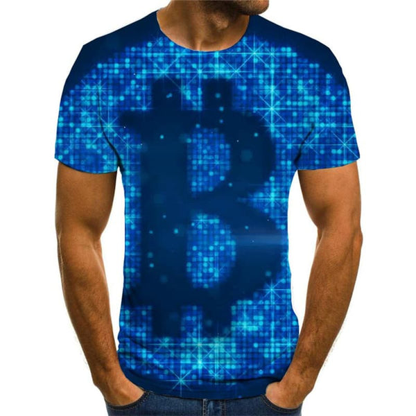 
Bitcoin T-shirt Men Galaxy T-shirts 3d Blue Tshirts Casual Harajuku Funny T shirts
                