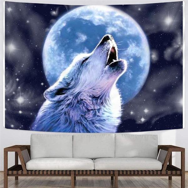 
Wolf Tapiz Animal Home Tapestrys Anime Tapestries Moon Rug Wall Galaxy Tenture Mandala
                