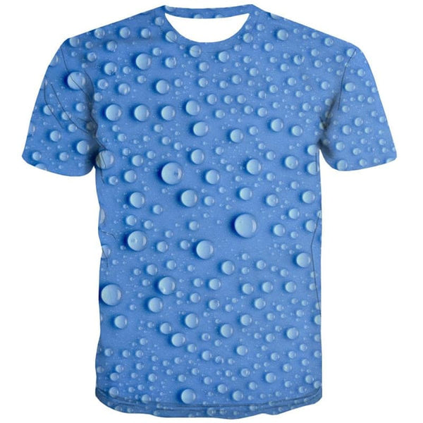 
Raindrop T shirt Men Blue T-shirts 3d Novel Tshirts Casual Retro Anime Clothes
                