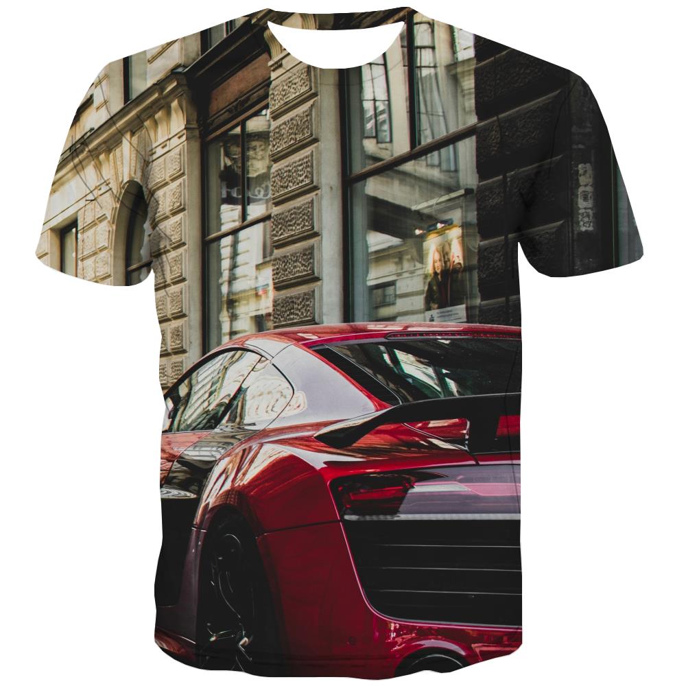 Racing Car T shirts Men Metal Tshirt Printed City Shirt Print Gray Tshirts Cool Retro Tshirts Novelty