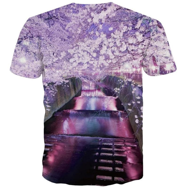 
Cherry Blossoms T shirt Men Romantic Anime Clothes Pink T-shirts 3d Love Tshirts Casual
                
