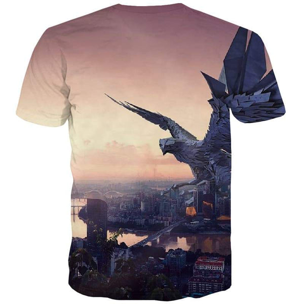 
Eagle T-shirt Men Animal T-shirts Graphic City Tshirts Novelty Sunset Tshirts Cool - KYKU
                