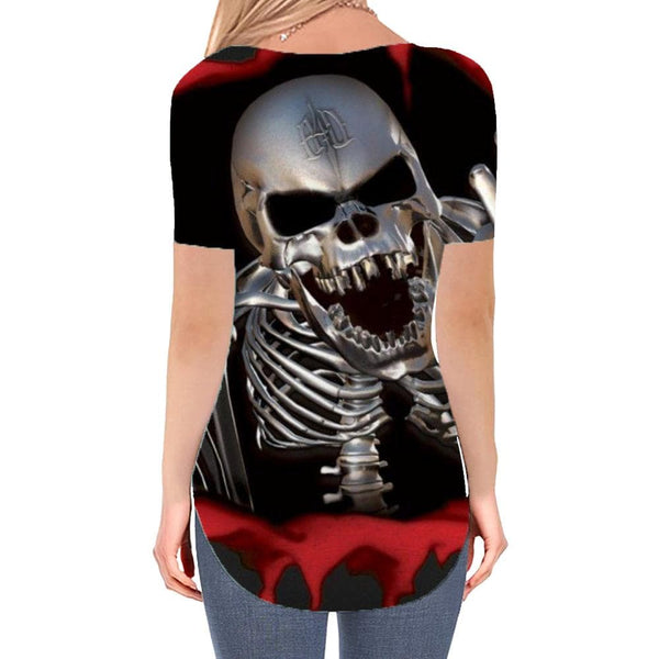 
Skull T-shirt women Skeleton Funny T shirts Hip Hop Shirt Print Rock T-shirts 3d
                