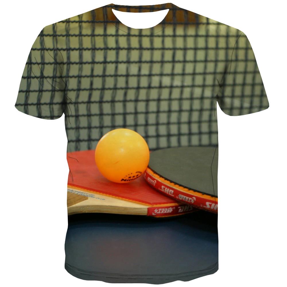 Pingpong T shirts Men Game Shirt Print Movement T shirts Funny Short Sleeve