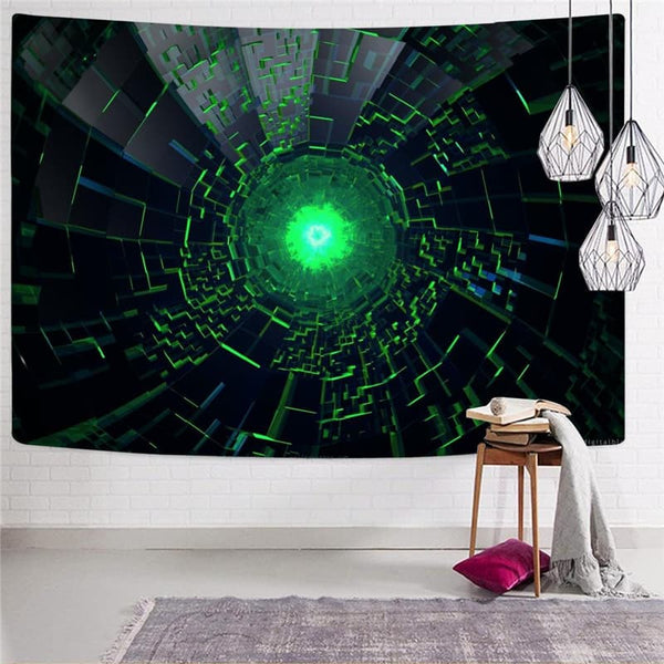 
Dizziness Tapiz Green Tapestries Technology Home Tapestrys Art Wall Tapestry
                