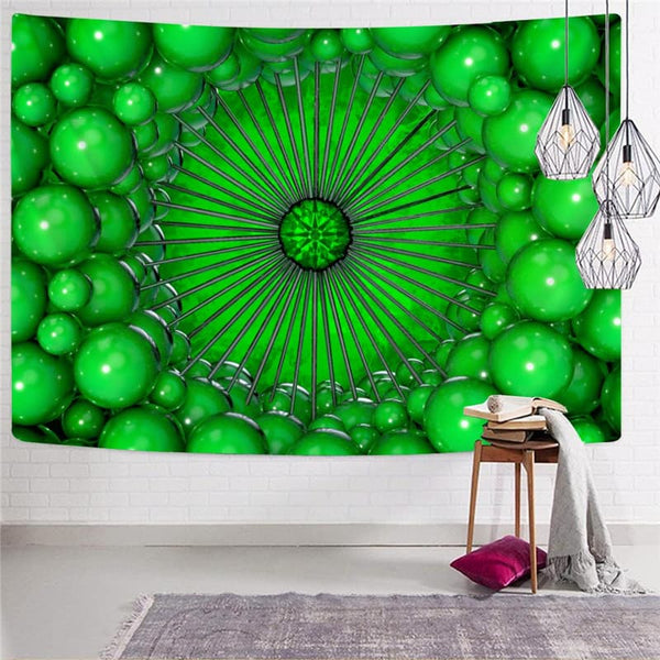 
Geometric Tapiz Psychedelic Home Tapestrys Vortex Rug Wall Ball Wall Tapestry Green Tapestries
                