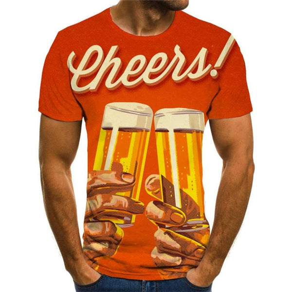 
Beer T-shirt Men Novel Anime Clothes Cheers Tshirts Casual Hip Hop Shirt Print
                