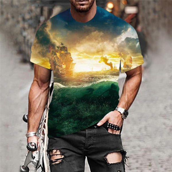 
Leaves T-shirt Men National Flag Funny T shirts Colorful T-shirts 3d Art Shirt Print
                