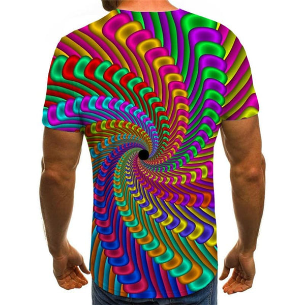 
Dizziness T-shirt Men Colorful Anime Clothes Gradient Tshirts Casual Rainbow Funny T shirts
                