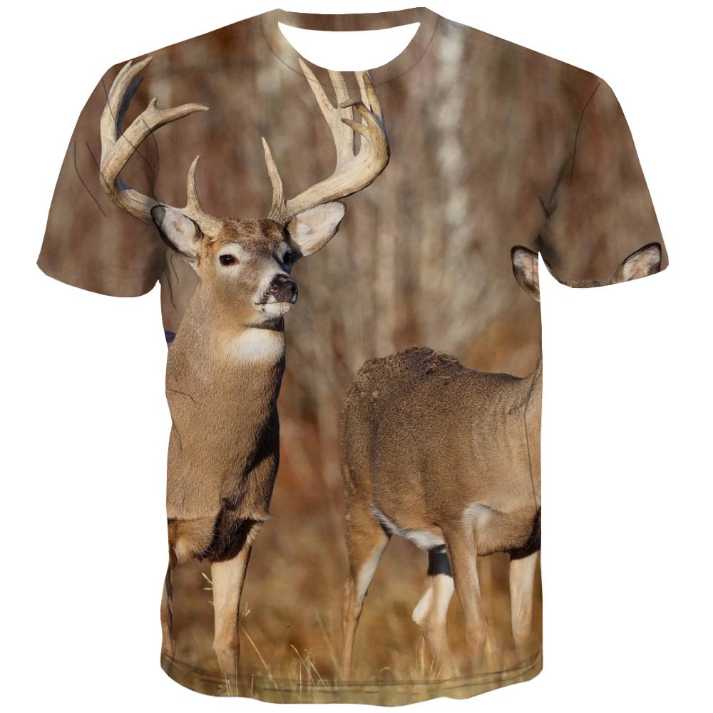 Hunting T-shirt Men Jungle Tshirts Cool Deer Shirt Print Shooter Tshirts Novelty Camouflage Tshirts Casual