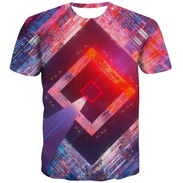 Colorful T-shirt Men City T shirts Funny Dizziness Tshirts Novelty Abstract Tshirts Casual Harajuku T-shirts 3d - KYKU