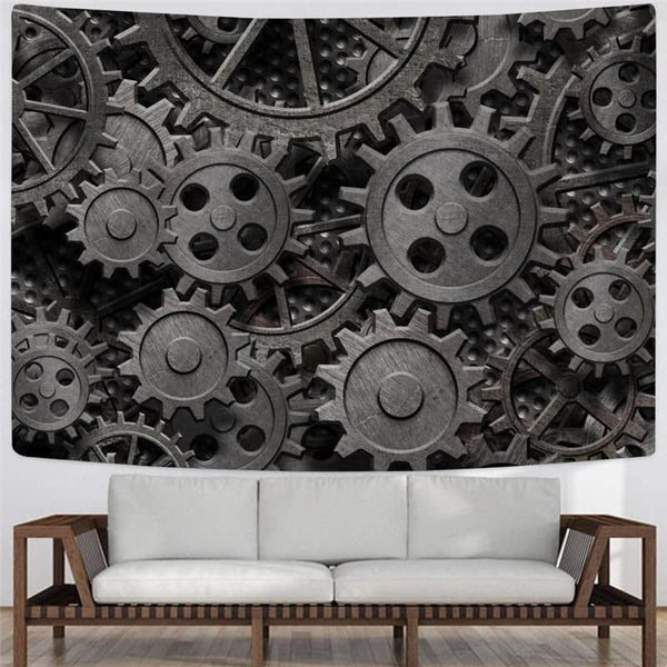 
Metal Tapestry Engine Tenture Mandala Gear Home Tapestrys Black Tapestries
                