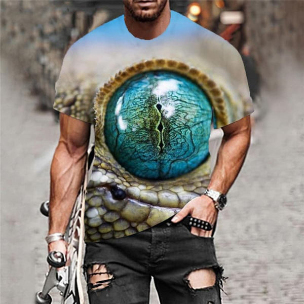 
Lizard T shirt Men Animal Anime Clothes Eye Tshirt Printed Harajuku T-shirts 3d
                