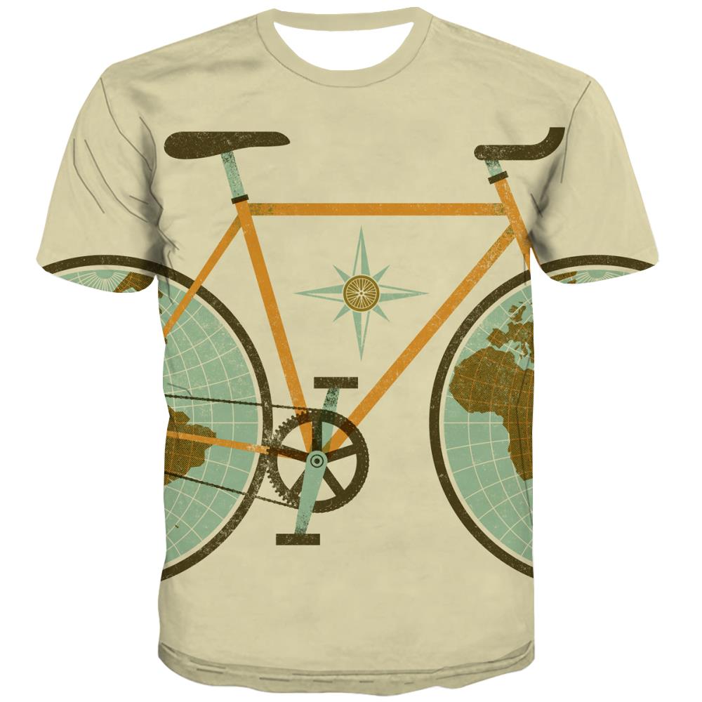 Bicycle T shirts Men Metal Tshirts Novelty City T-shirts Graphic Psychedelic Tshirt Printed