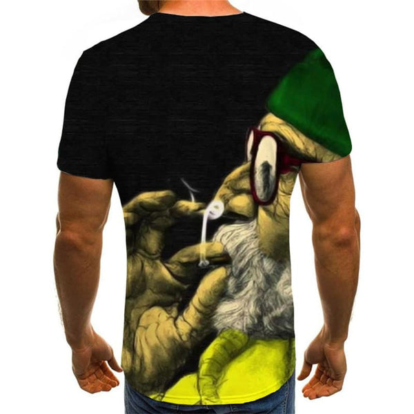 
Portrait T shirt Men Smokes Funny T shirts National Flag Shirt Print Painting Tshirts Casual
                