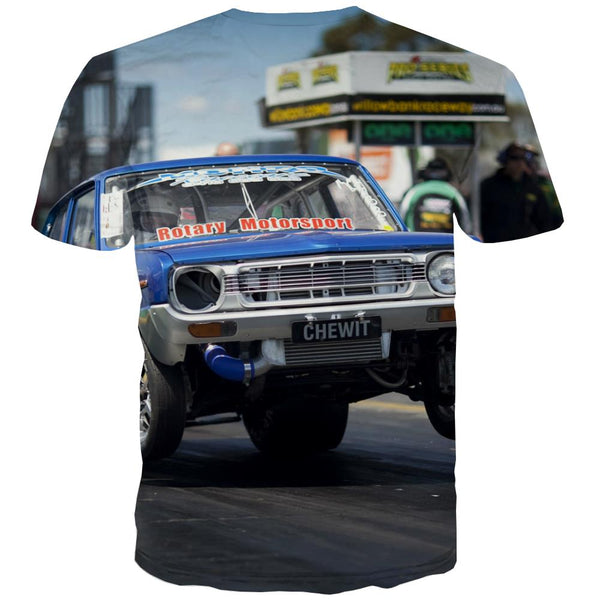 
Racing Car T shirts Men Metal Tshirts Novelty City T-shirts 3d Gray Shirt Print Retro T-shirts Graphic
                