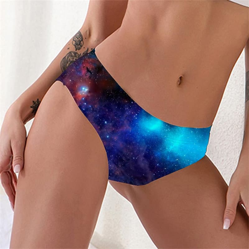 Galaxy Panties Women Space Lingerie Female Universe Seamless Nebula Knickers