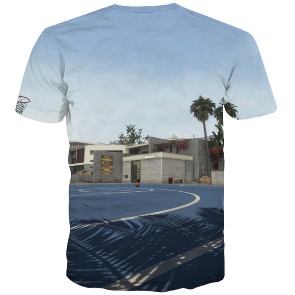 
Basketball T-shirt Men Night View Shirt Print Galaxy T-shirts 3d City T-shirts Graphic
                
