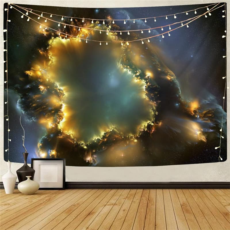 Galaxy Tapestry Space Rug Wall Universe Tenture Mandala Black Hole Wall Tapestry