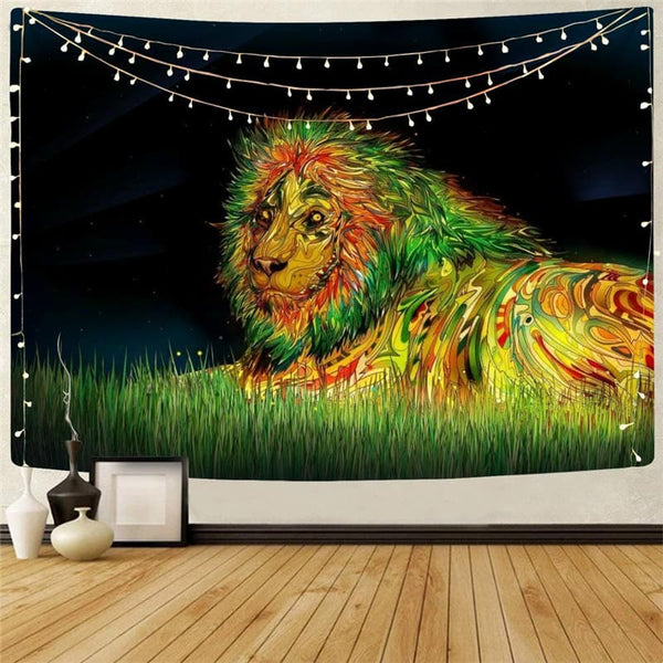 Lion Tapestry Animal Wall Tapestry Anime Rug Wall Colorful Tapestries Painting Home Tapestrys