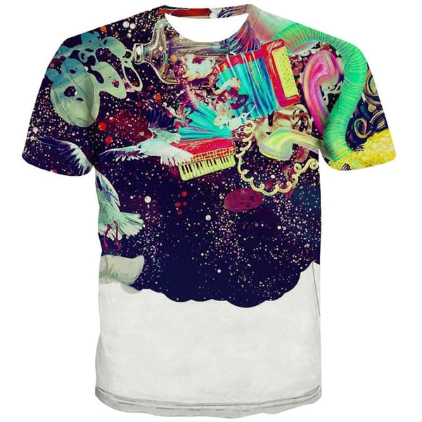 
Astronaut T-shirt Men Galaxy Funny T shirts Colorful Tshirts Casual
                