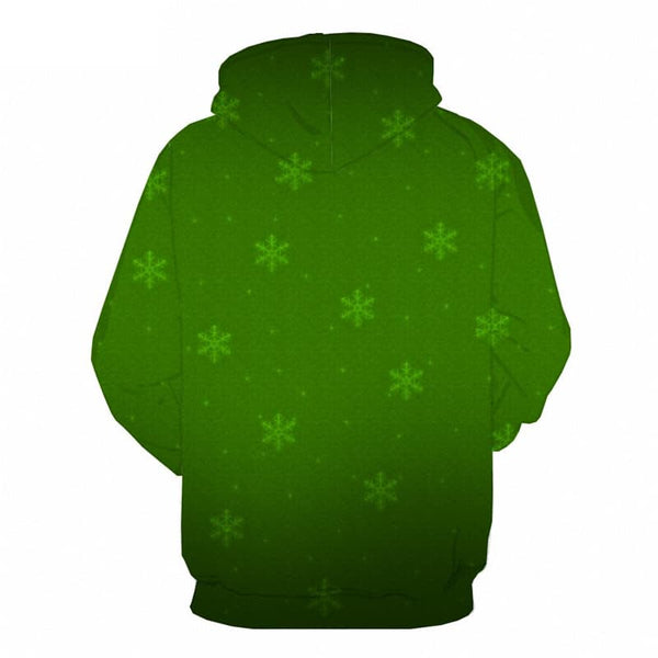 
Christmas Sweatshirts men Snowflake Hoody Anime Green Hooded Casual New Year Sweatshirt Printed
                