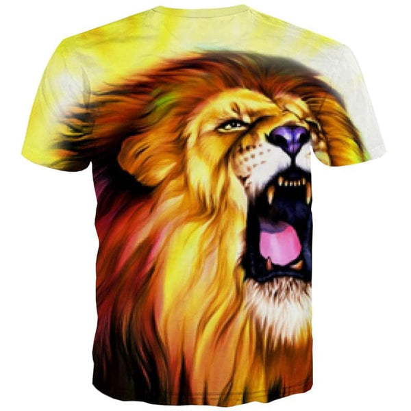 
Lion T shirt Men Animal Funny T shirts Flame Shirt Print Funny Tshirt Printed
                