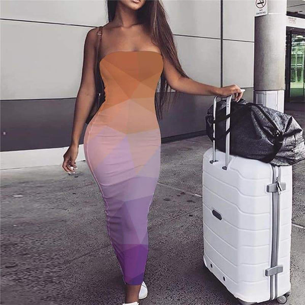 Geometric Dress Women Psychedelic Boho Vortex Ladies Dresses Square Vestido Sexy - KYKU
