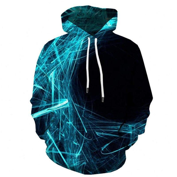 Abstract Sweatshirts men Psychedelic Hoody Anime Technology Hoodie Print Street Hooded Casual - KYKU
