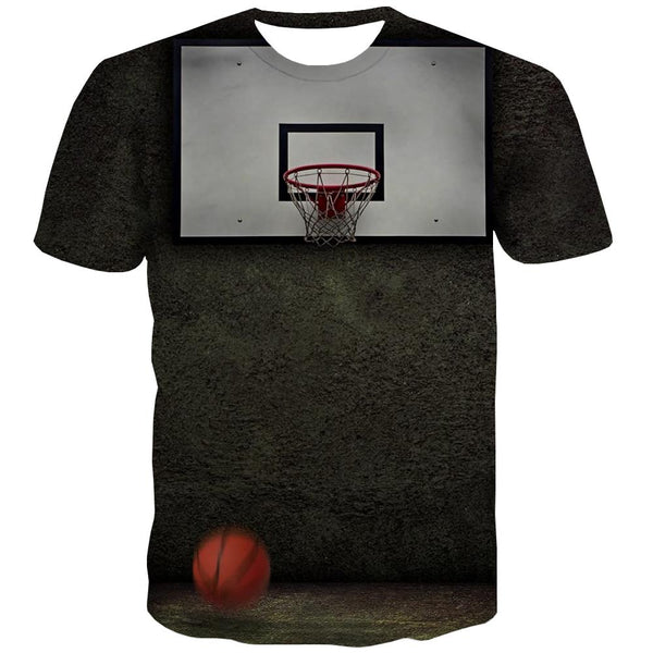 Basketball T shirts Men Night View Shirt Print Galaxy Tshirts Casual City Tshirt Anime