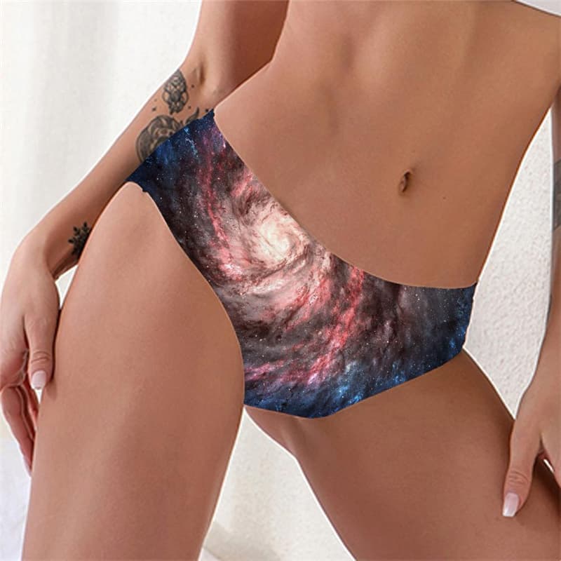 Galaxy Panties Women Space Underwear Universe Knickers Nebula Sexy Dizziness Seamless
