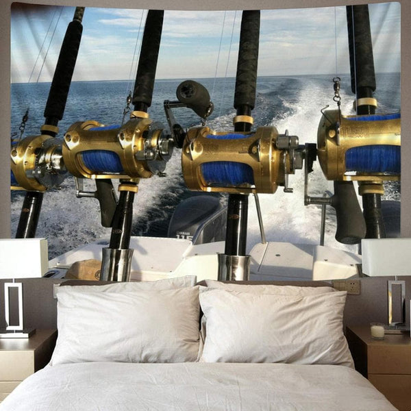 
Fish Tapiz Fisherman Tapestries Fishinger Wall Tapestry Tracksuits Home Tapestrys Metal Rug Wall
                