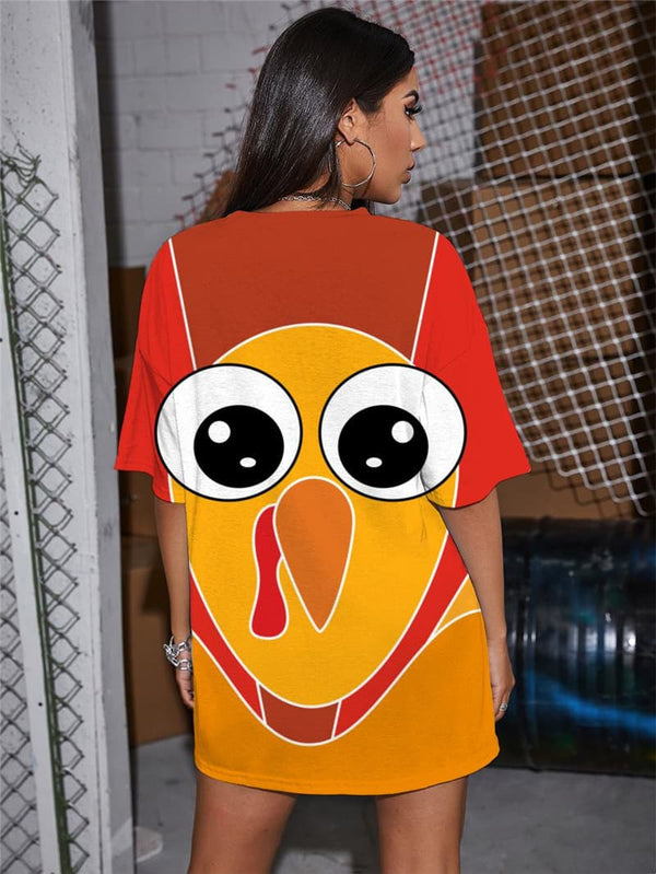 
Thanksgiving T-shirt Women Animal Shirt Print Colorful Tshirt Printed Funny T-shirts 3d
                