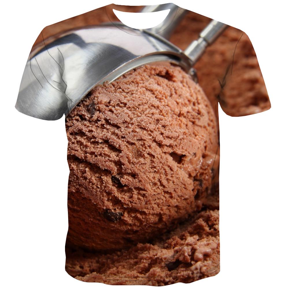 Sweet T-shirt Men Gourmet Tshirt Printed Icecream Shirt Print Colourful T-shirts 3d