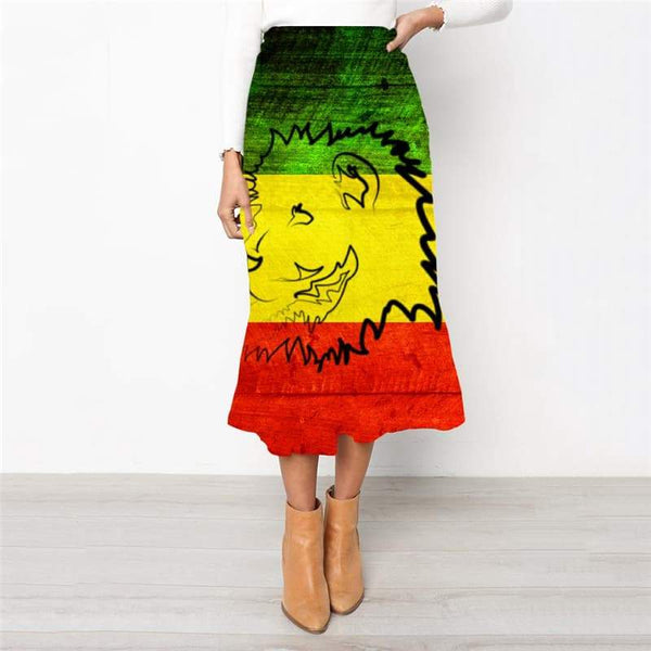 Lion Skirts Women Animal High waist skirts Anime Rock Frauen Colorful School skirt Harajuku Skirt Ladies - KYKU