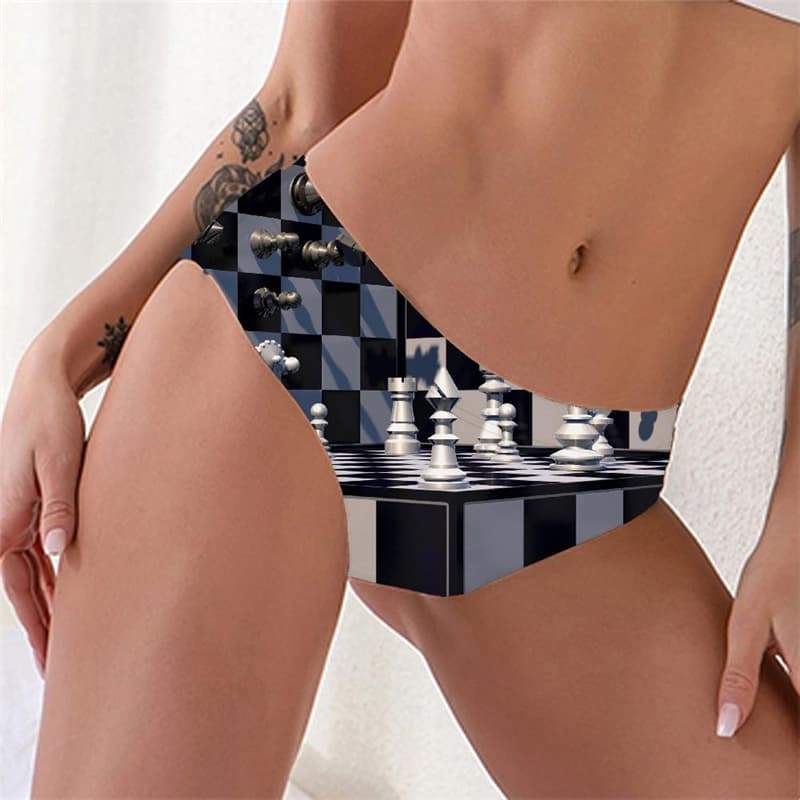 Geometric Panties Women Psychedelic Pantys Vortex Knickers Square Seamless Rainbow Sexy - KYKU