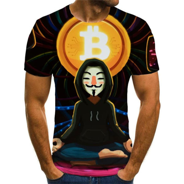 
Bitcoin T-shirt Men Cosplay Tshirts Casual Hip Hop Shirt Print Halloween Anime Clothes
                