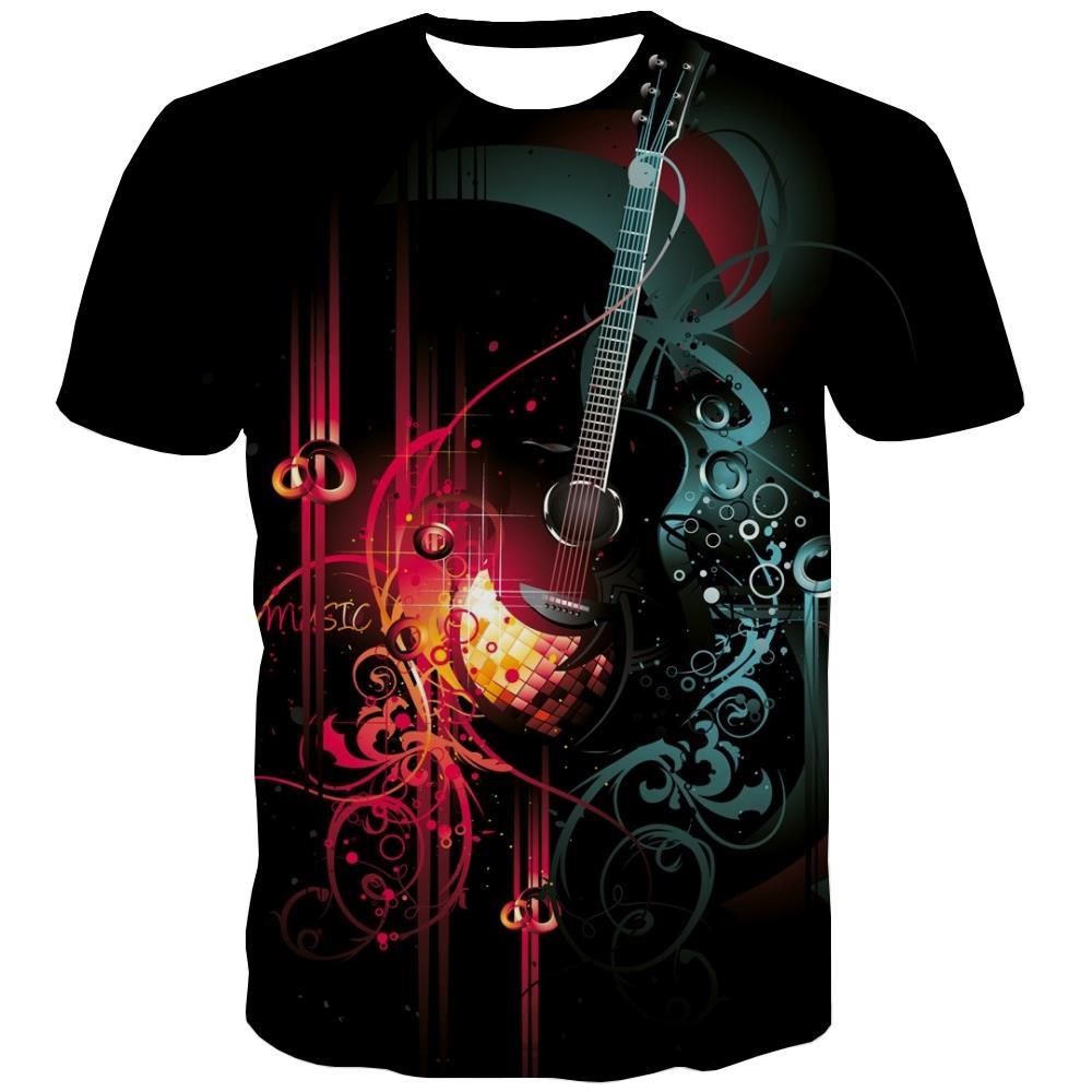 Music T-shirt Men Instrument Tshirt Anime Retro T-shirts 3d Electronic Tshirts Cool