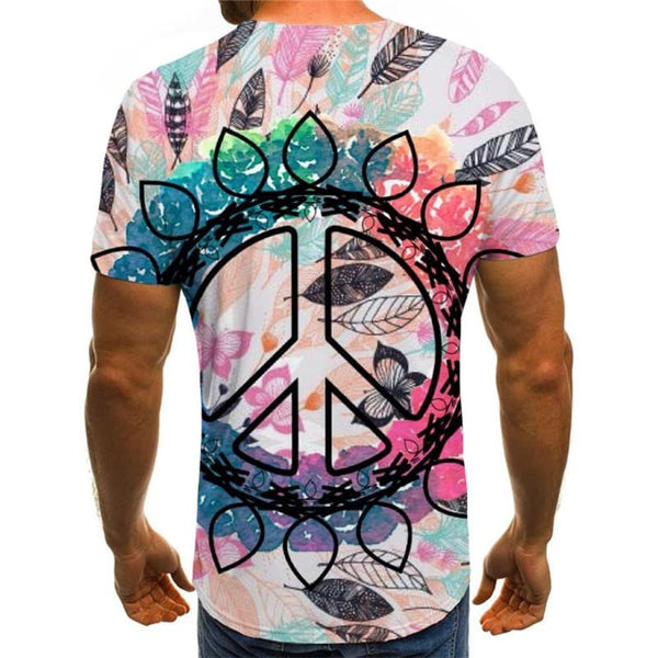 
Hippie T shirt Men Colorful Funny T shirts Party Tshirts Casual Hip Hop T-shirts 3d
                