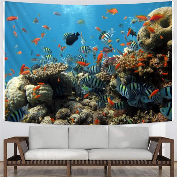 
Fish Tapiz Tropical Tapestries Ocean Tenture Mandala Carp Home Tapestrys Animal Rug Wall
                