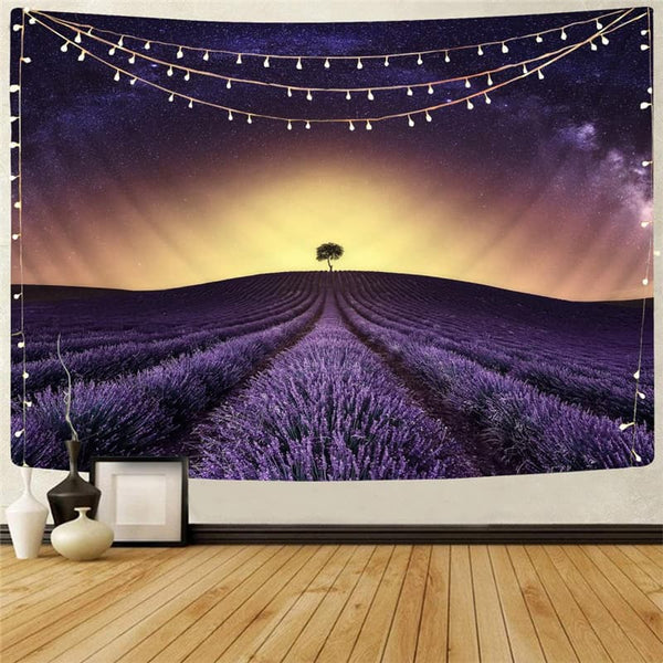 Galaxy Tapiz Space Rug Wall Universe Tapestries Purple Home Tapestrys Landscape Tenture Mandala